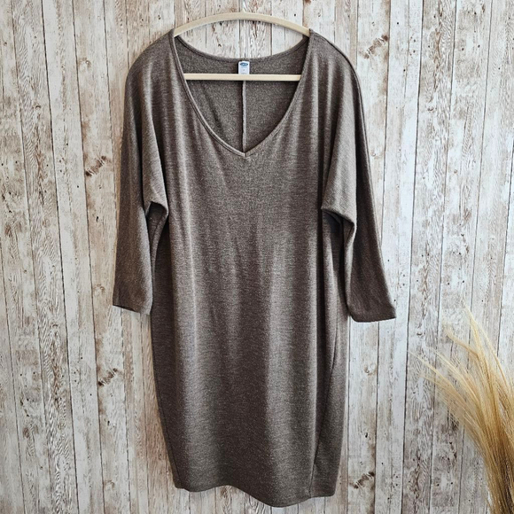 Old Navy Olive Green V-Neck Long Sleeve T-Shirt Dress Size M - Picture 1 of 7